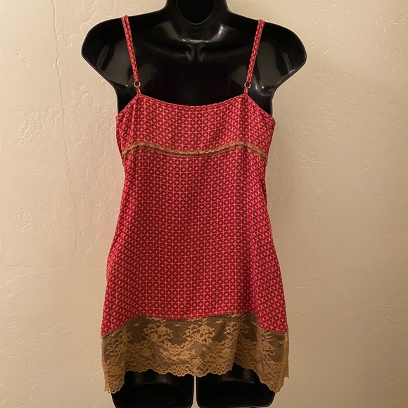 Express Red & Brown Lace Camisole Top Size XS NWT - Picture 4 of 10